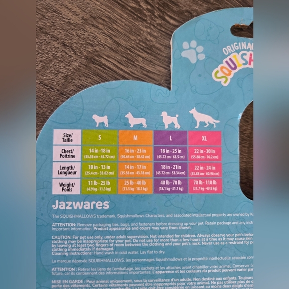 Squishmallows Sunny the Bee pet hoodie size M NWT - Picture 7 of 7